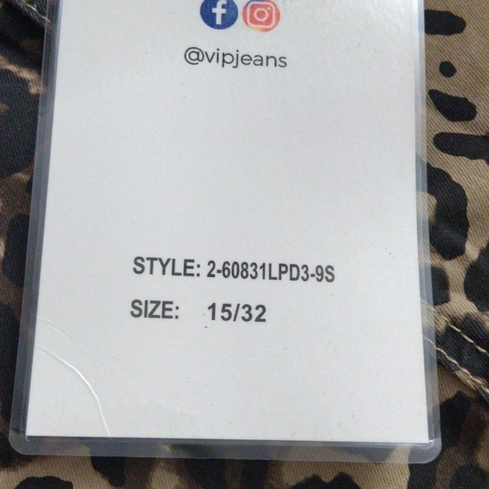 VIP Jeans Women's cargo pants animal print Print Wide Leg Brown Black New 15/32 - Picture 7 of 8